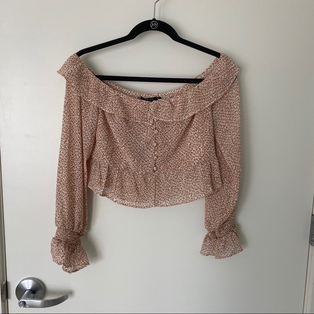 NastyGal ditsy floral crop top
